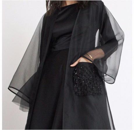 قیمت انواع مانتو مشکی مجلسی