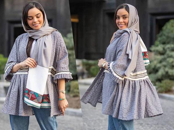 خرید ارزان مانتو مجلسی کوتاه